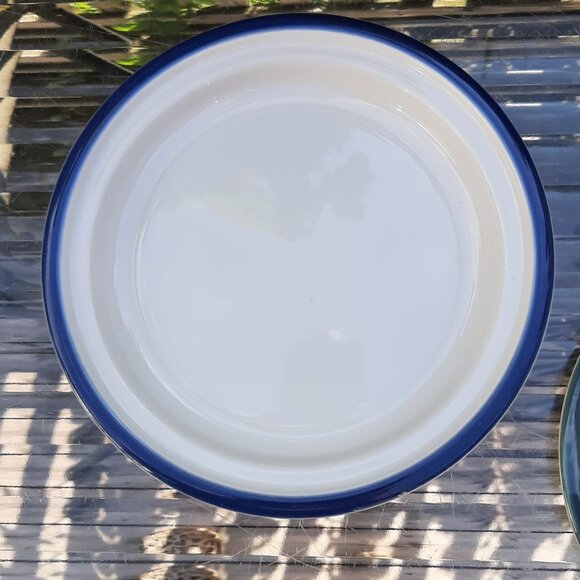 Pfaltzgraff OCEAN BREEZE Covered Butter Dish Stoneware Round Blue Green - Picture 3 of 6